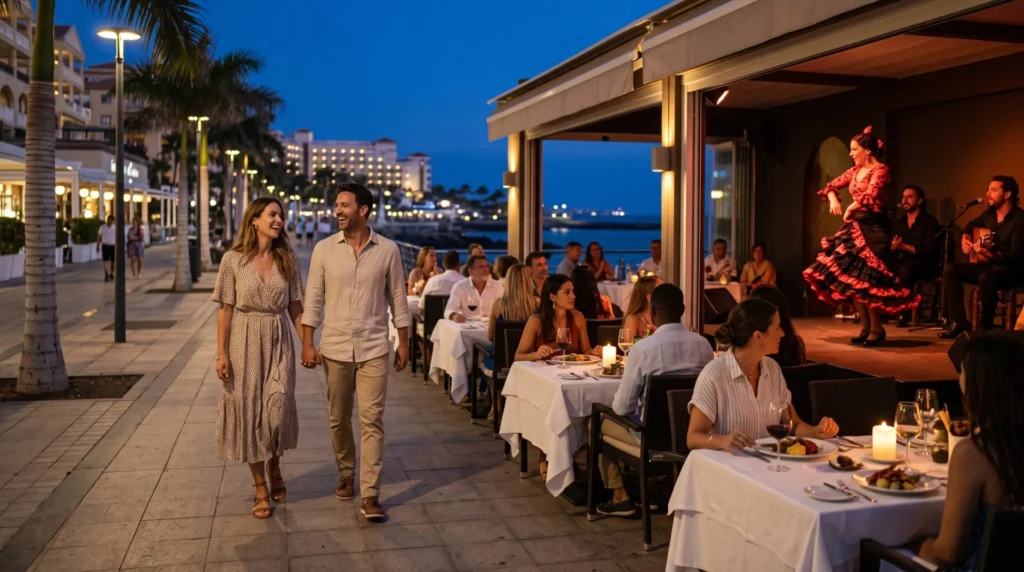 Qué hacer por la noche en Tenerife Sur: cena, paseo y espectáculo flamenco